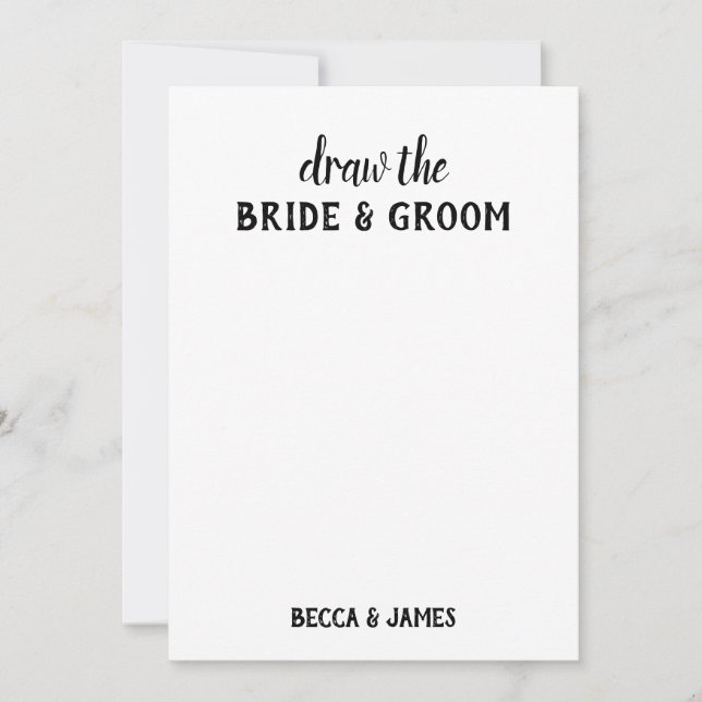 Rita färgsatsen Lycklig par Barn Bröllop Inbjudningar (Framsida)