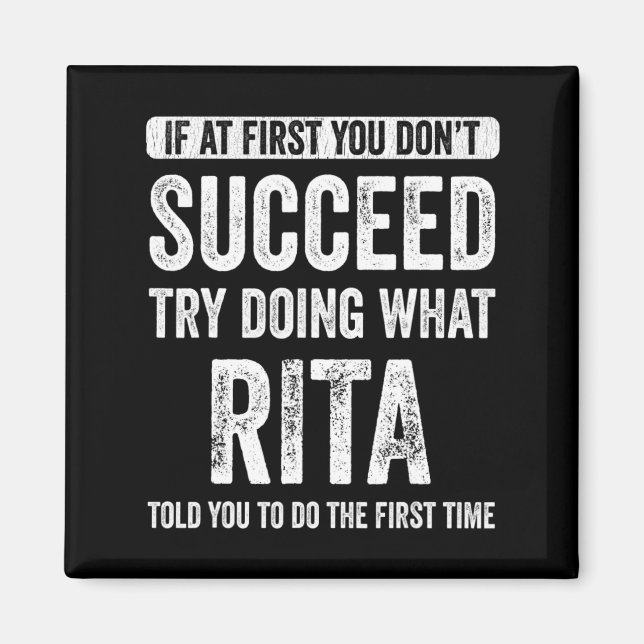 Rita If At First You Dont Succeed Try Doing What  Magnet (Framsidan)