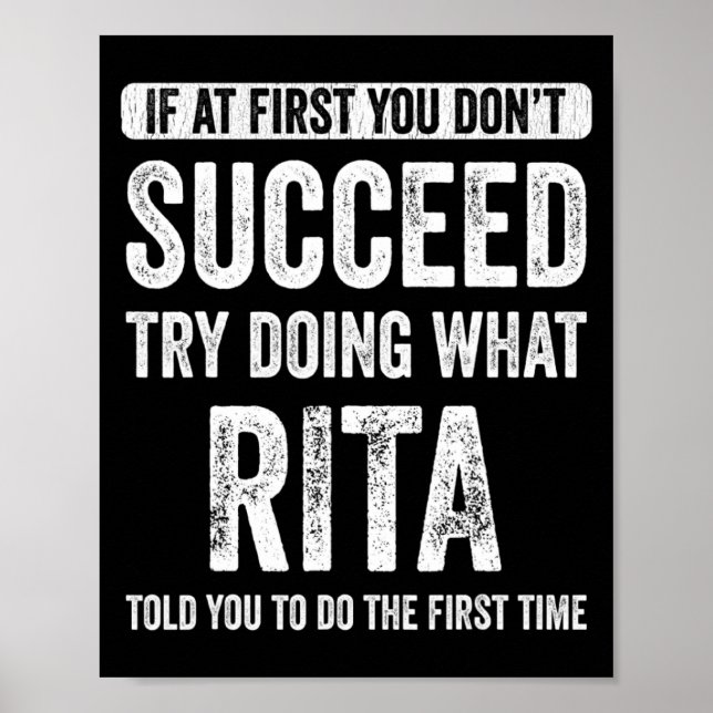 Rita If At First You Dont Succeed Try Doing What  Poster (Framsidan)
