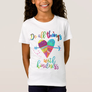 Rita inspirerande flickor t-shirt hjärta