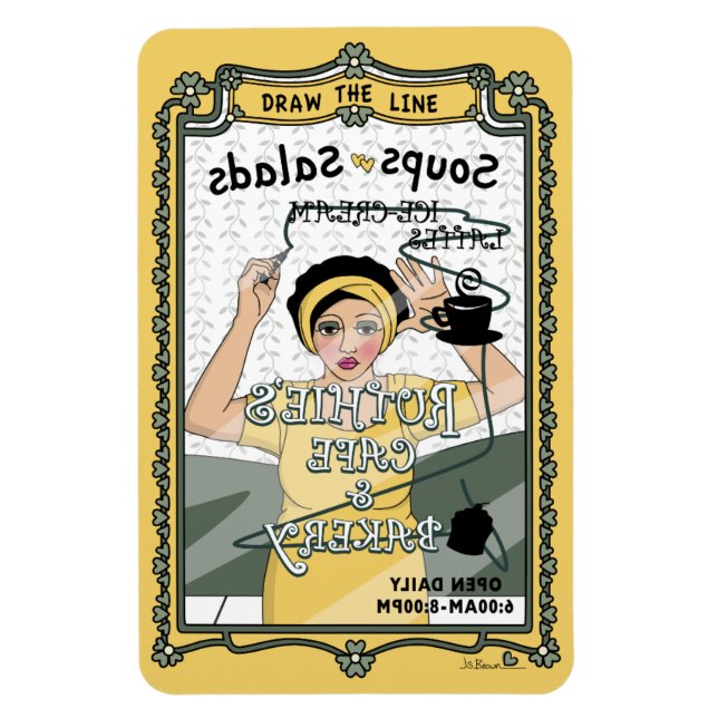 Rita kylskåpet Line_C_4x6 Magnet (Vertikal)