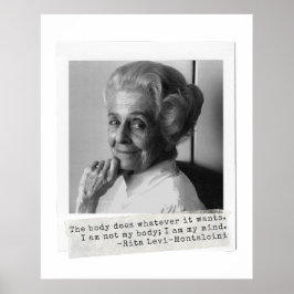 Rita Levi-Montalcini Quote Women in Science Poster