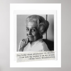 Rita Levi-Montalcini Quote Women in Science Poster