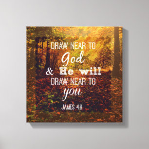 Rita nära Gud Bible Verse Canvastryck