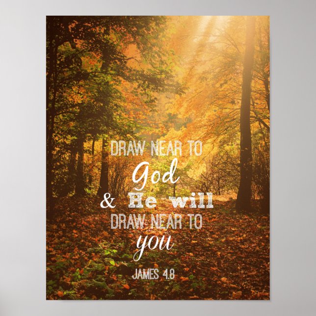 Rita nära Gud Bible Verse Poster (Framsidan)