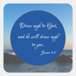 Rita Nigh till Gud KJV Bible Verse Fyrkantigt Klistermärke