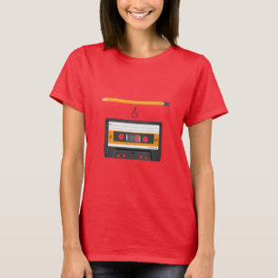 Rita & pressa samman kassetten tee shirt
