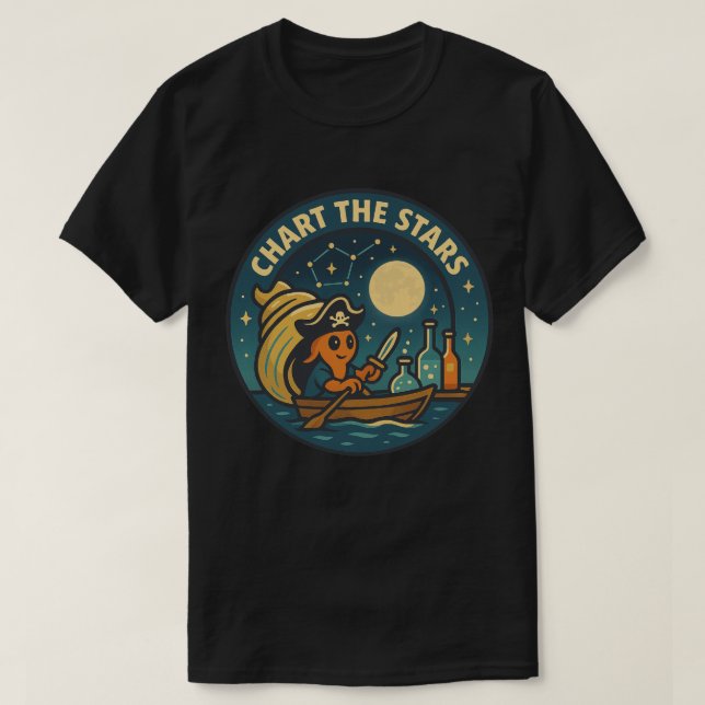 Rita Stjärnor Pirat Bläckfisk T Shirt (Design framsida)