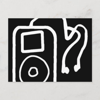 Rita svarta iPod-vykort Vykort