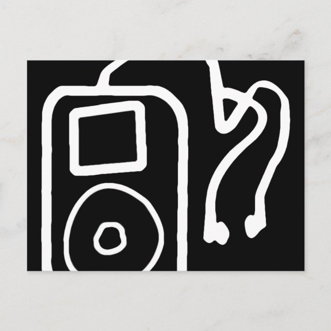 Rita svarta iPod-vykort Vykort (Framsida)