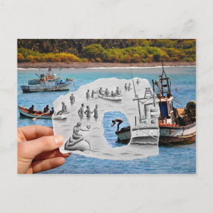 Rita Vs kameran - sjöjungfru Vykort