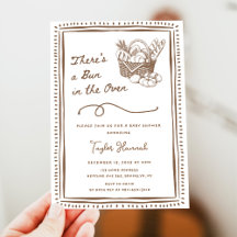Ritad Brun Bulle i Ugnen Baby Shower Fest