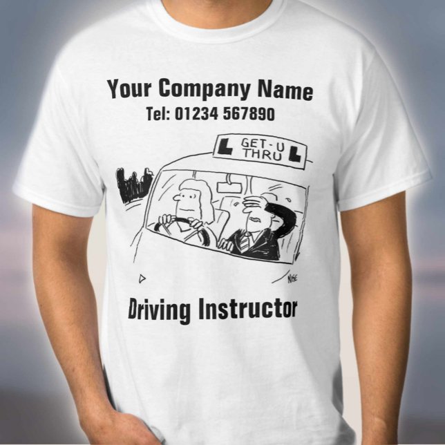 Ritad körinstruktör för personalisering t shirt (Skapare uppladdad)