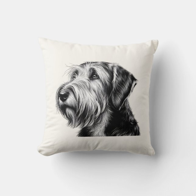 Ritad Odaterhund Kudde (Framsida)