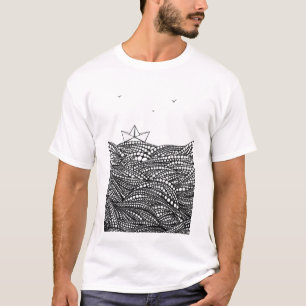 Ritad Papper båt T Shirt