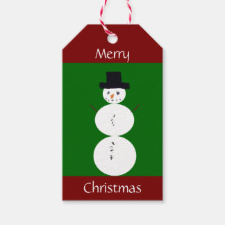 Ritad Snögubbe Presentetikett