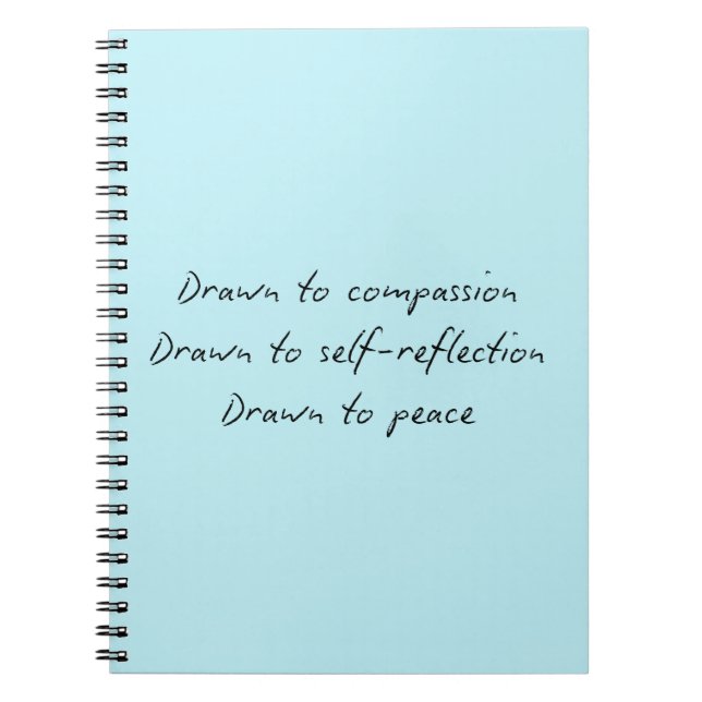 Ritad till anteckningsbok i Ocean Blue med Dikt (Framsidan)