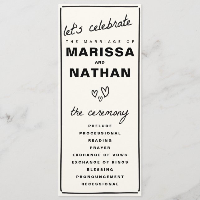 Ritad tillsammans Bröllop Program (Framsida)