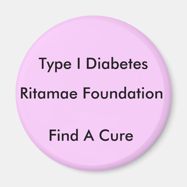 Ritamae Foundation, Hitta en Cure, typ I-diabetes Magnet (Framsidan)