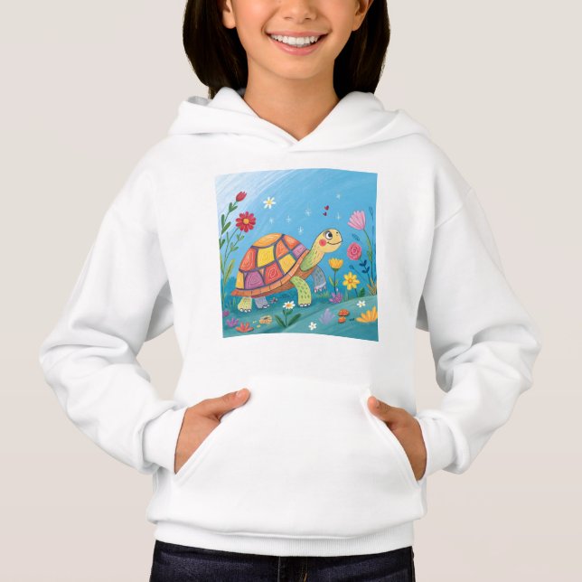 Ritande Baby Sköldpadda T Shirt (Framsida)