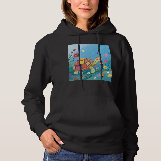 Ritande Baby Sköldpadda T Shirt (Framsida)