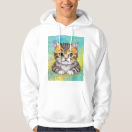 Ritande katt hoodie