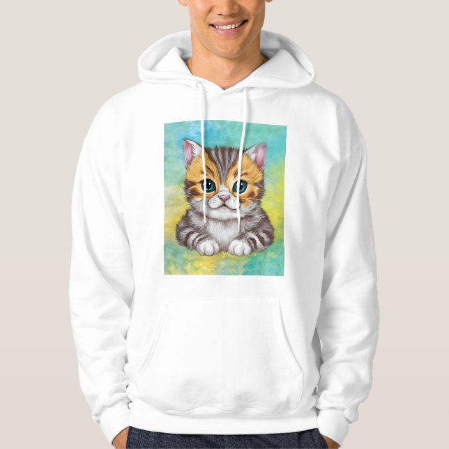 Ritande katt hoodie (Framsida)