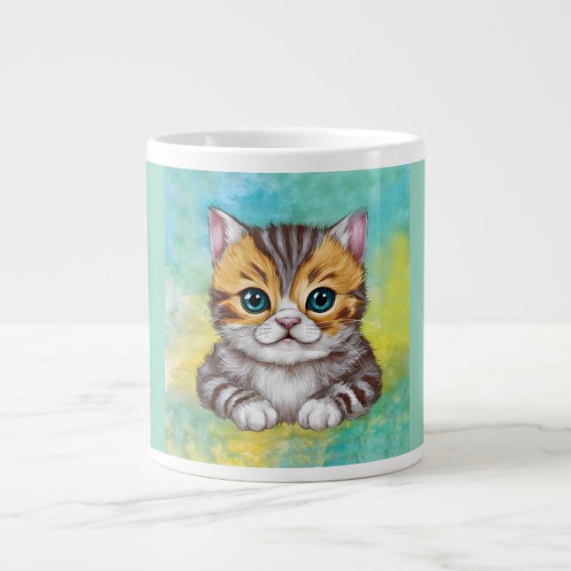 Ritande katt jumbo mugg (Framsidan)