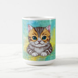 Ritande katt kaffemugg