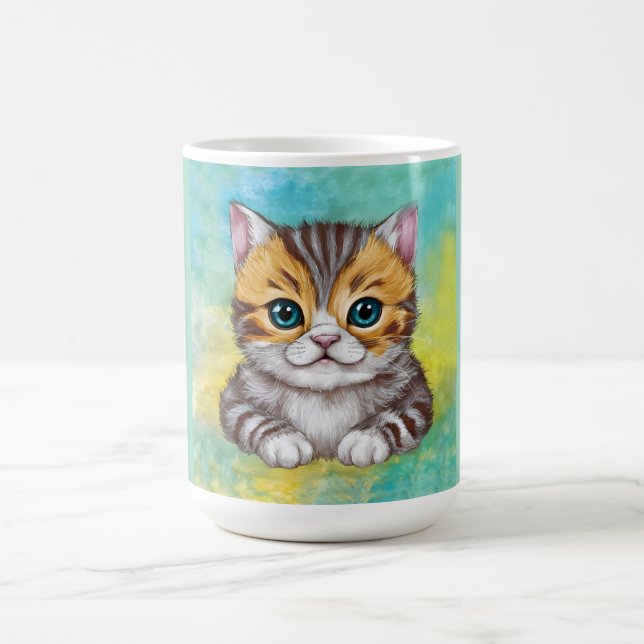 Ritande katt kaffemugg (Center)