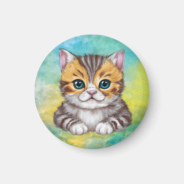Ritande katt magnet (Framsidan)