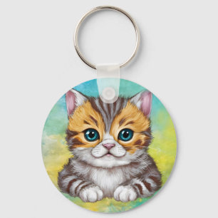 Ritande katt nyckelring