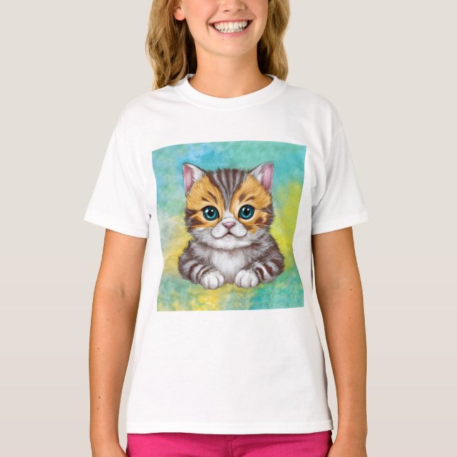Ritande katt t shirt (Framsida)