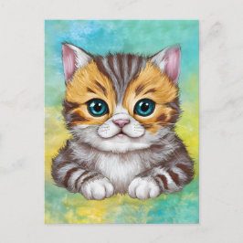 Ritande katt vykort