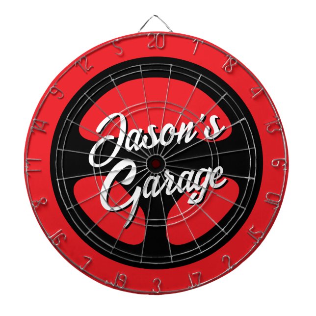 Ritbord med bilrattavtryck darttavla (Framsidan)