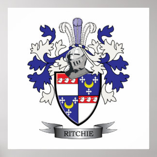Ritchie Family Crest Jackar av Arm Poster