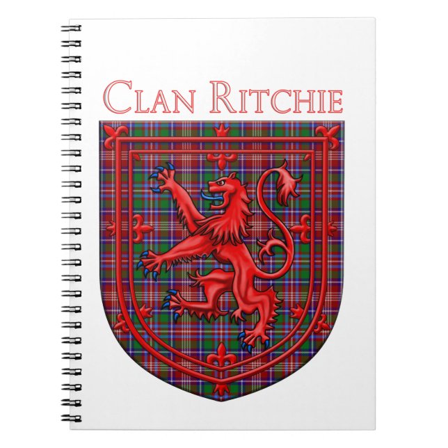Ritchie Tartan Scottish Play Lejonare Rampant Anteckningsbok (Framsidan)