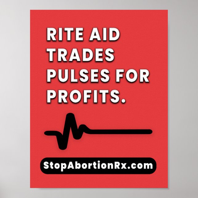 "Rite Aid" Poster 8,5x11" StopAbortionRx (Framsidan)