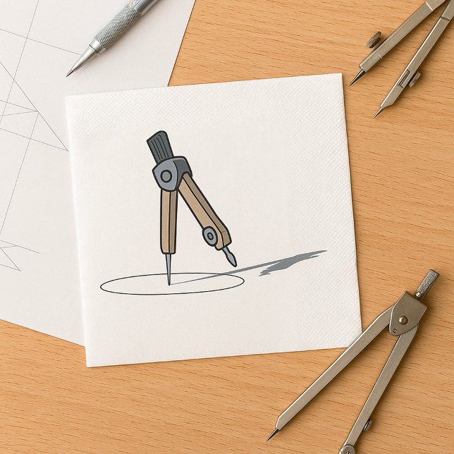 Ritkompass Ritning Geometri Verktyg Pappersservett (Skapare uppladdad)