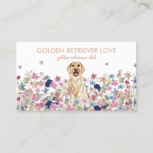 Ritning av Golden Retriever Hund Visitkort