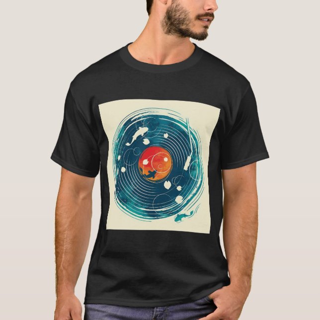 Ritning av ljudet av ett vatten t shirt (Framsida)