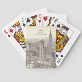 Ritning av New York City Landskaps Anpassad Casinokort