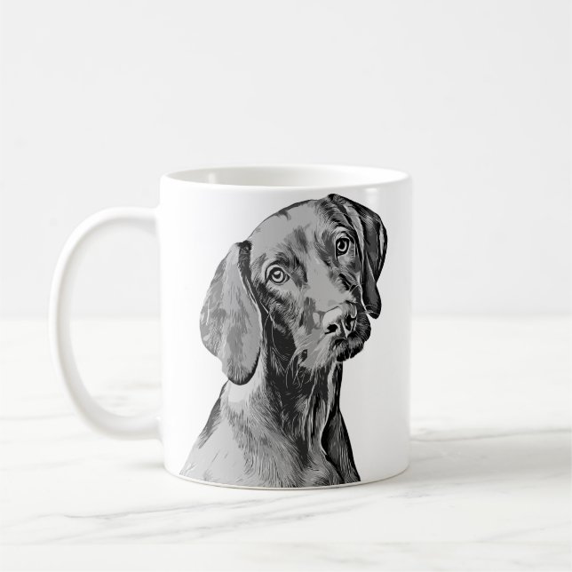 Ritning av Vizsla Kaffemugg (Vänster)