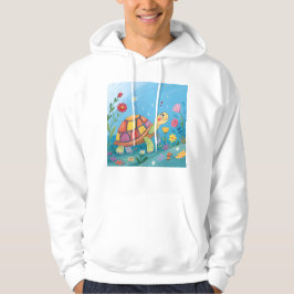 Ritning Baby Sköldpadda Hoodie