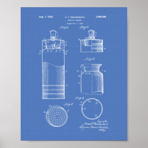 Ritning för konst för coctailShaker 1934 Poster