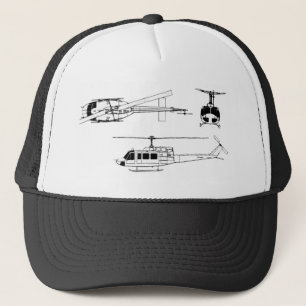 Ritning för UH1 Huey (Iriquois) Truckerkeps