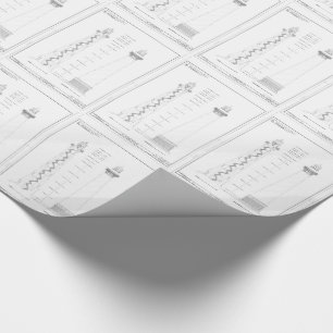 Ritning för vintageuddHatteras fyr Presentpapper