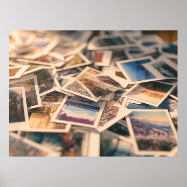 Ritning med foto av Vintage Poster (Framsidan)