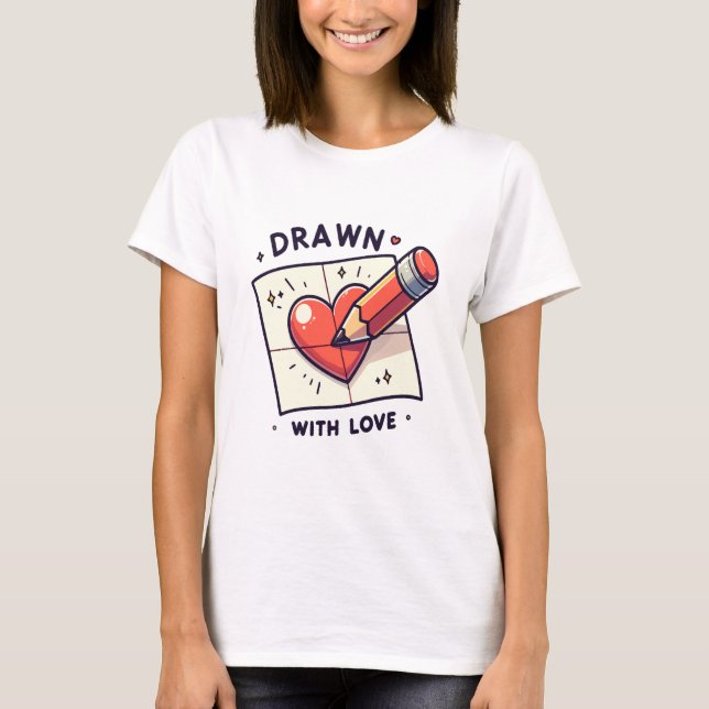 Ritning med kärlek t shirt (Framsida)