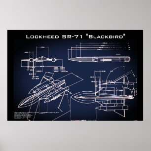 Ritning SR-71 Poster